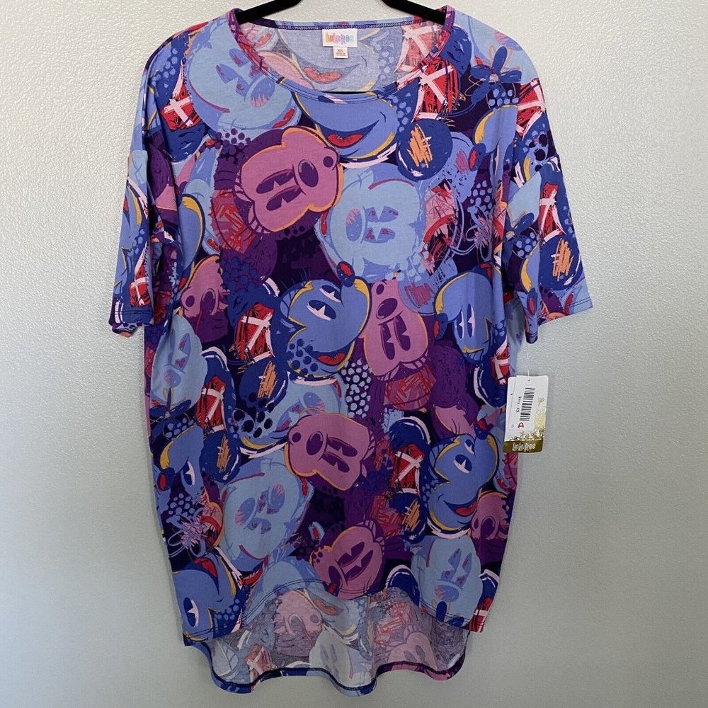 LulaRoe Irma Disney Mickey Mouse Multicolored Blouse XS NWT